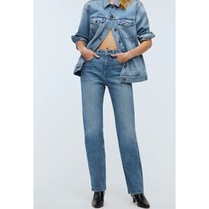 Madewell The Petite '90s Straight Jean in Rondell Wash:NWOT 25P